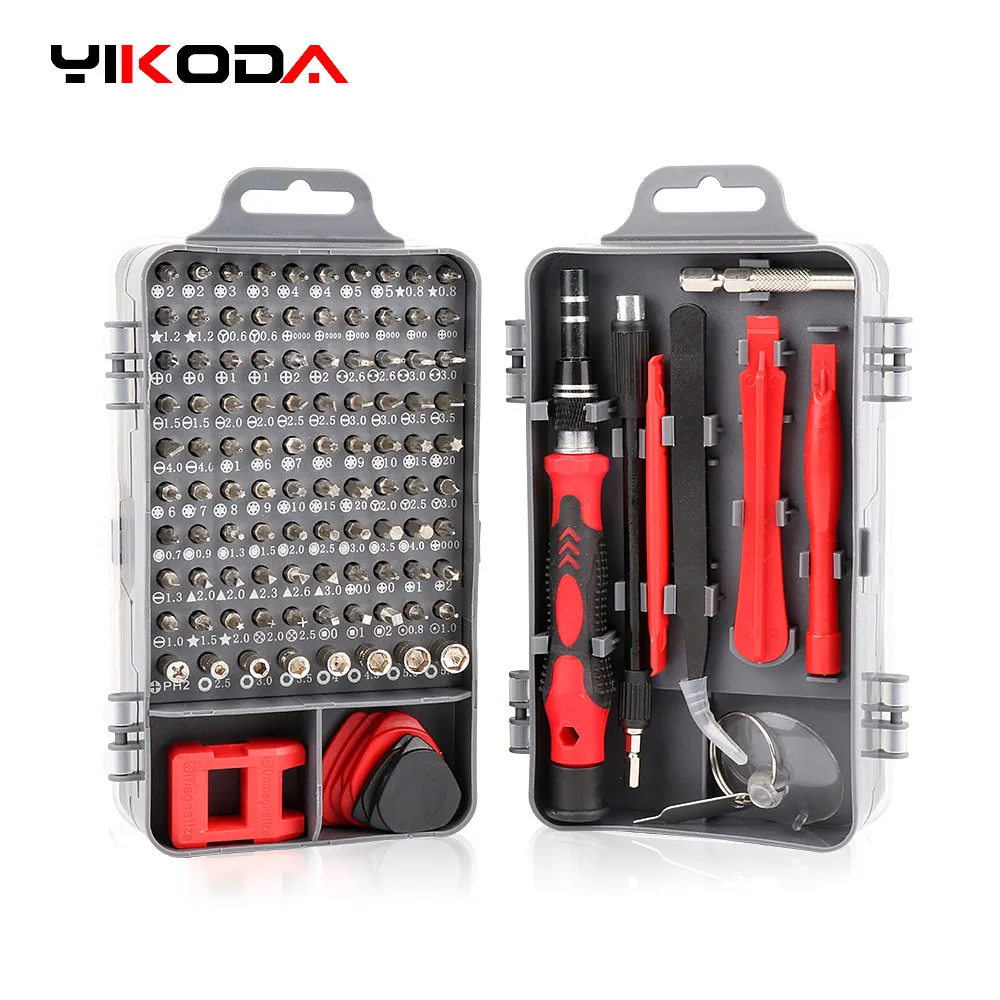 Набор отверток YIKODA 115 в 1, многофункциональные мини-биты для точного ремонта, ручные инструменты