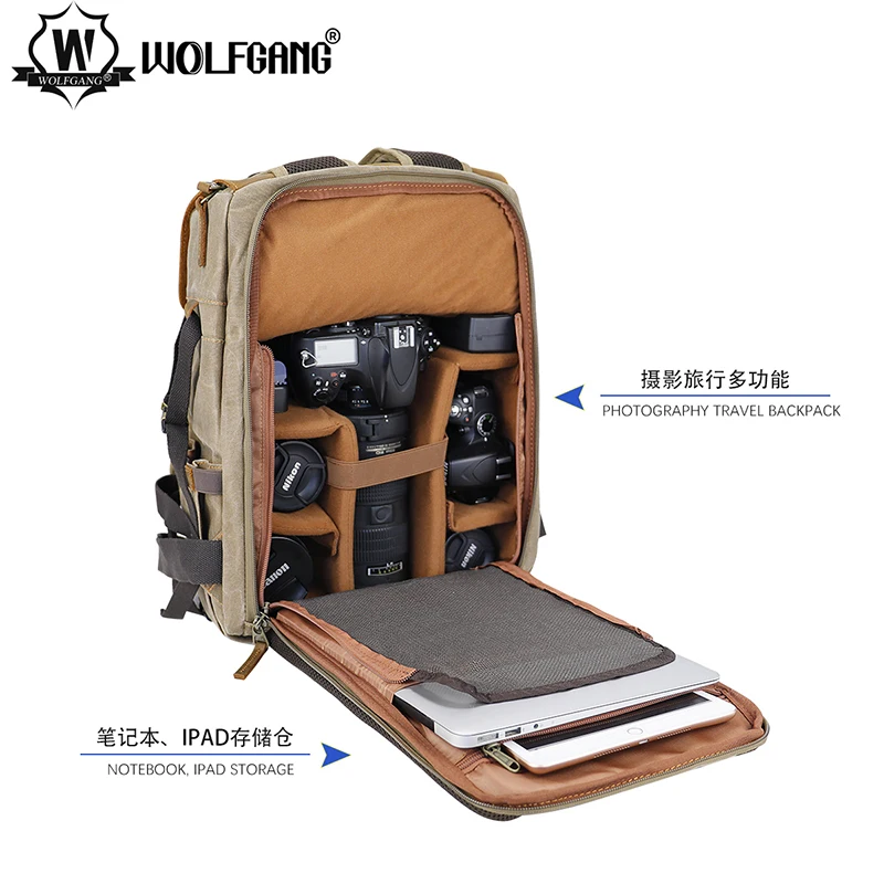 Waterproof Photograph Backpack Multi-functional Camera Bag Can Carry Tripod Big Capacity for Outdoor