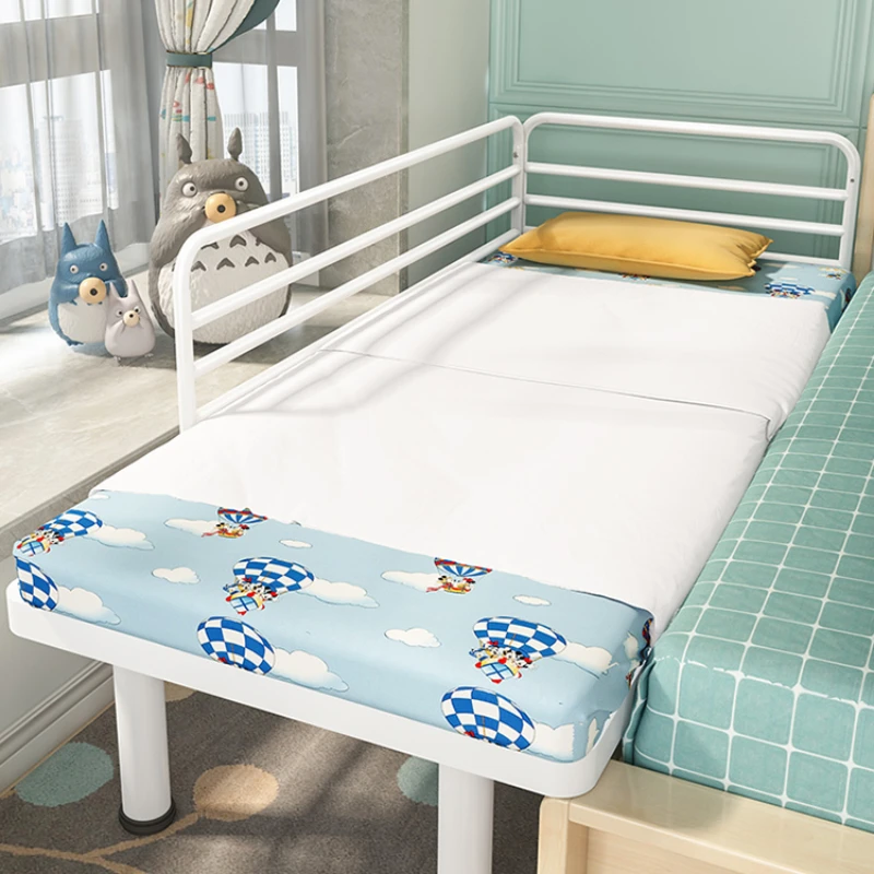 HXL Iron Children's Bed Single Bed Baby Small Bedside Bed Widened Bed Stitching Bed