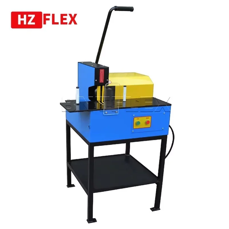 CE 1/4-2 inch 4sp Lagen Draad Hydraulische Flexibele Rubberen Slang Cutter Skiving Machine Stofvrij Slang snijmachine Voor Verkoop