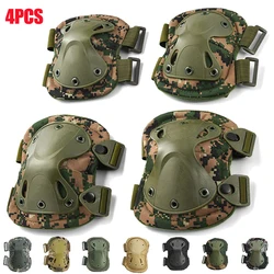 4Pcs Tactical Knee Pad Elbow CS Army Military Protector Outdoor Sport Hunting Skating Kneepad Safety Gear Knee Protective Pads