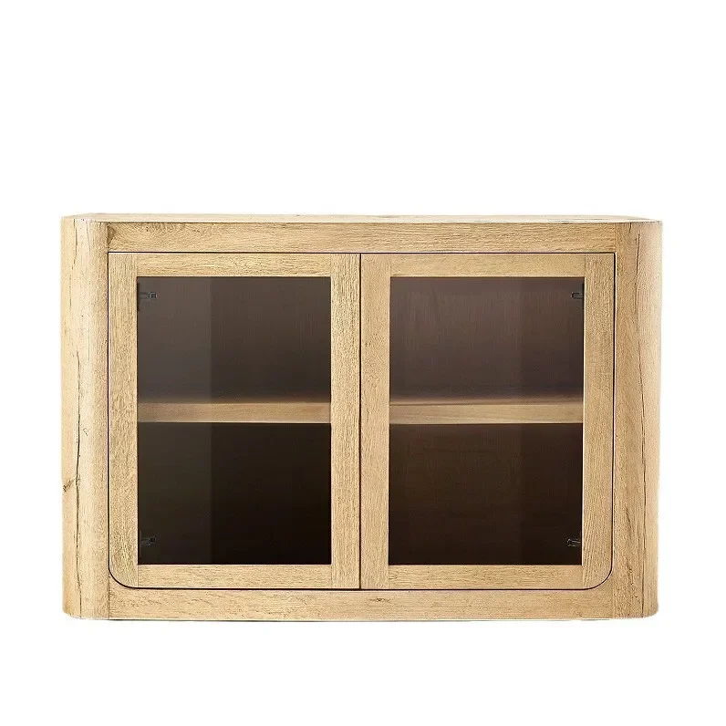 

American rural retro solid wood dining side cabinet medieval French simple entrance cabinet locker wabi sandy wind TV cabinet
