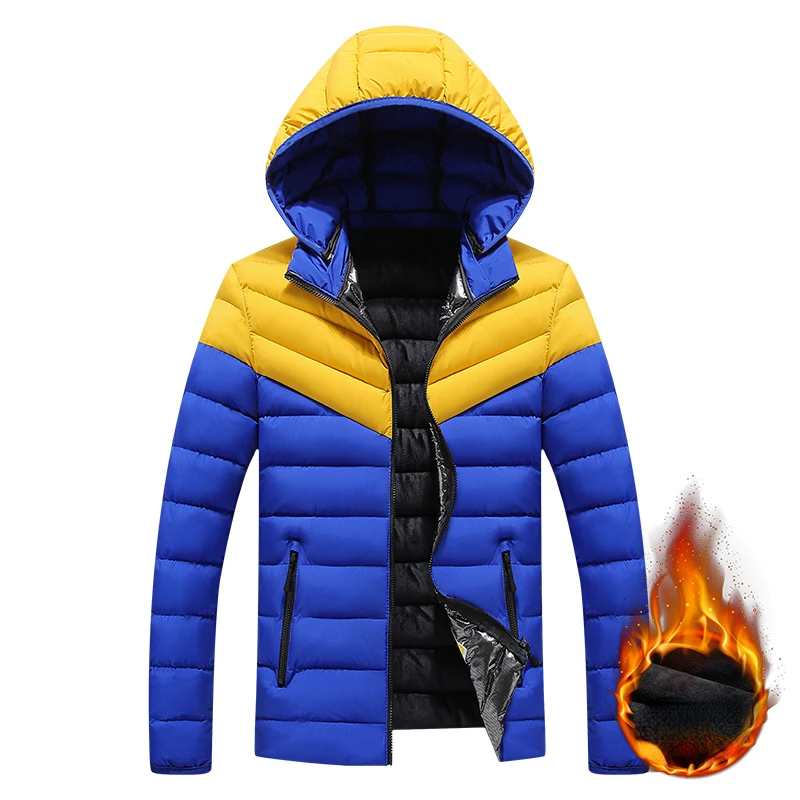 

2024 New Winter Men's Jacket Casual All-match Plush Lining Comfortable Warm Parka Outdoor Travel Camping Down Cotton Padded Coat