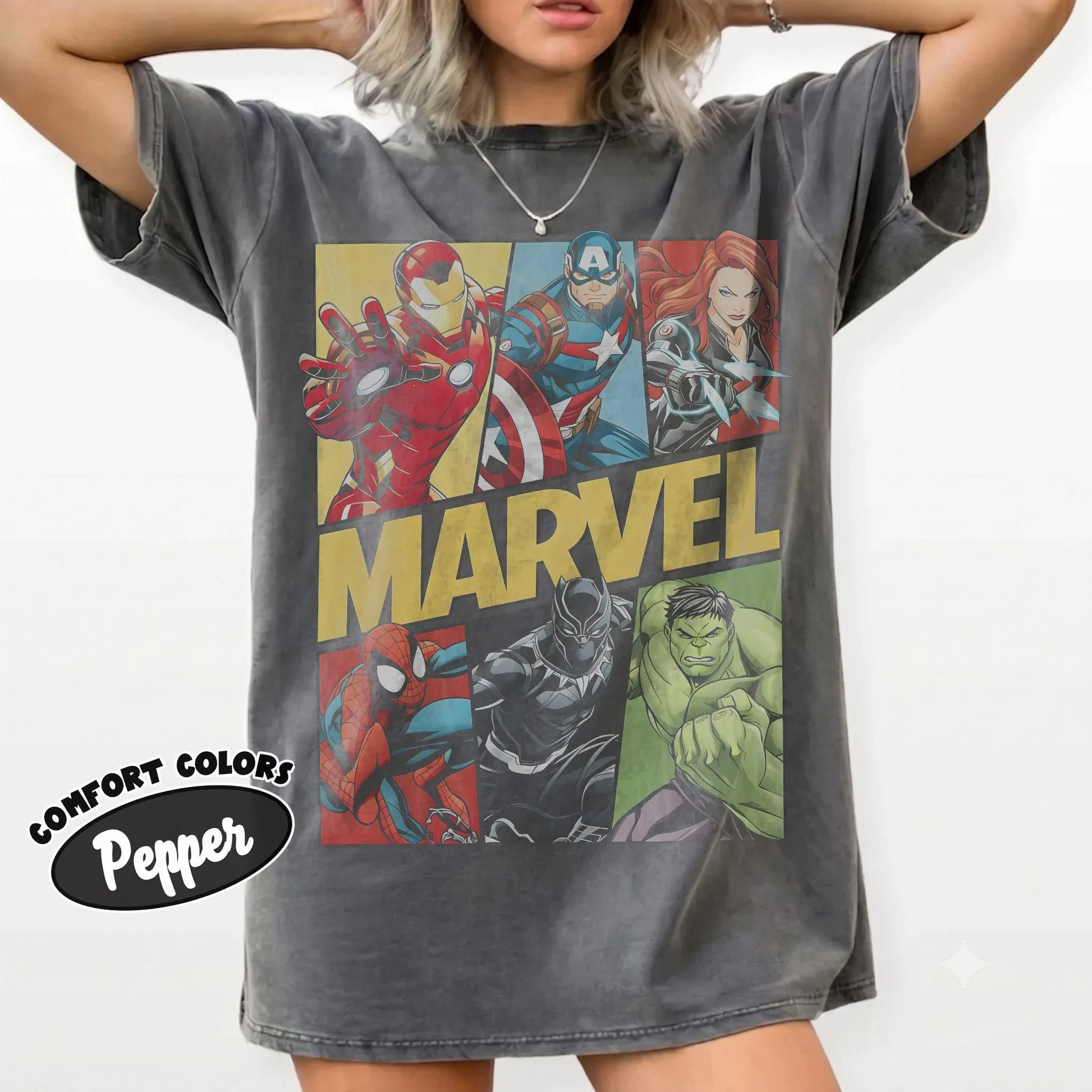 2026 Summer Avengers Pure Cotton T-shirt for Men and Women, Comfortable, Breathable, High-quality Ins Y2k Gym Brand