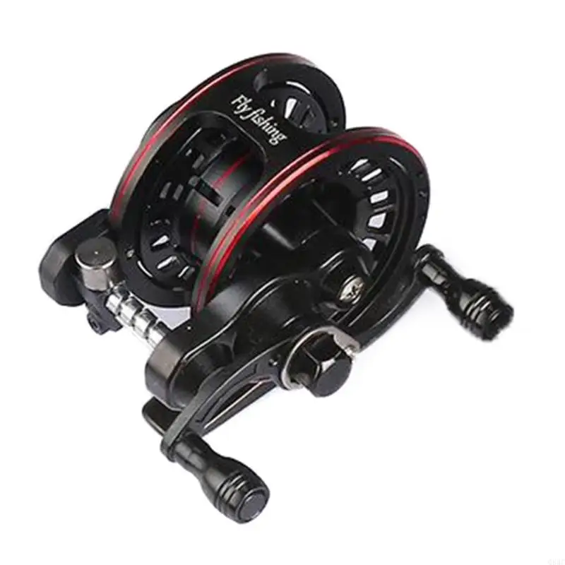 Q84C Fly Fishing Reels Fish Line Wheel with Drain Force Driving Cart Reels Wheel Ice Fishing Reels for Saltwater Freshwaters