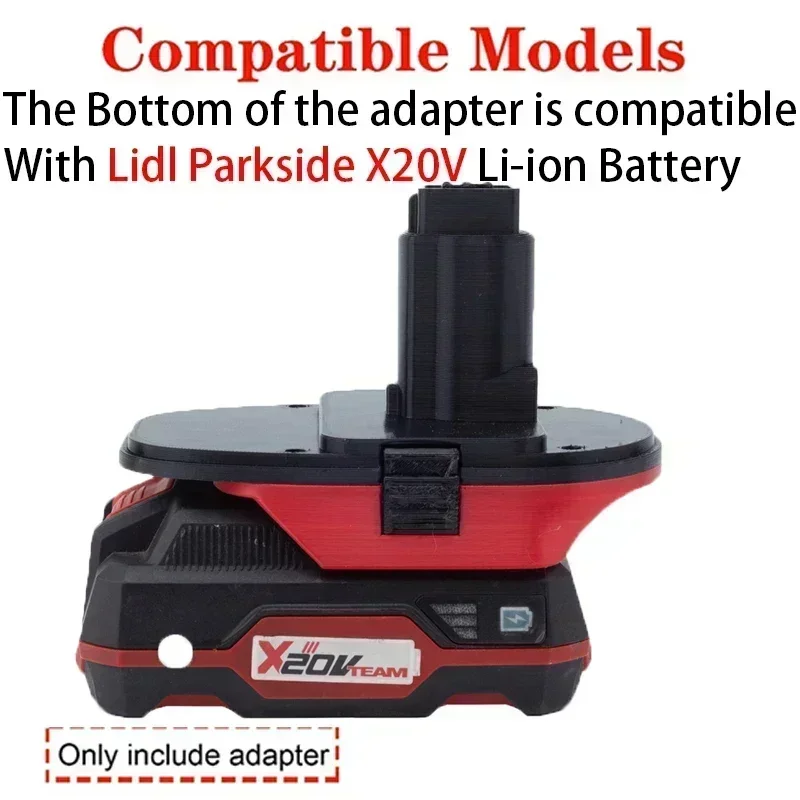 Adapter for DeWalt Nickel Series Tools To Convert To Lidl Parkside X20V Li-ion Battery Adapter Power Tool  Accessories