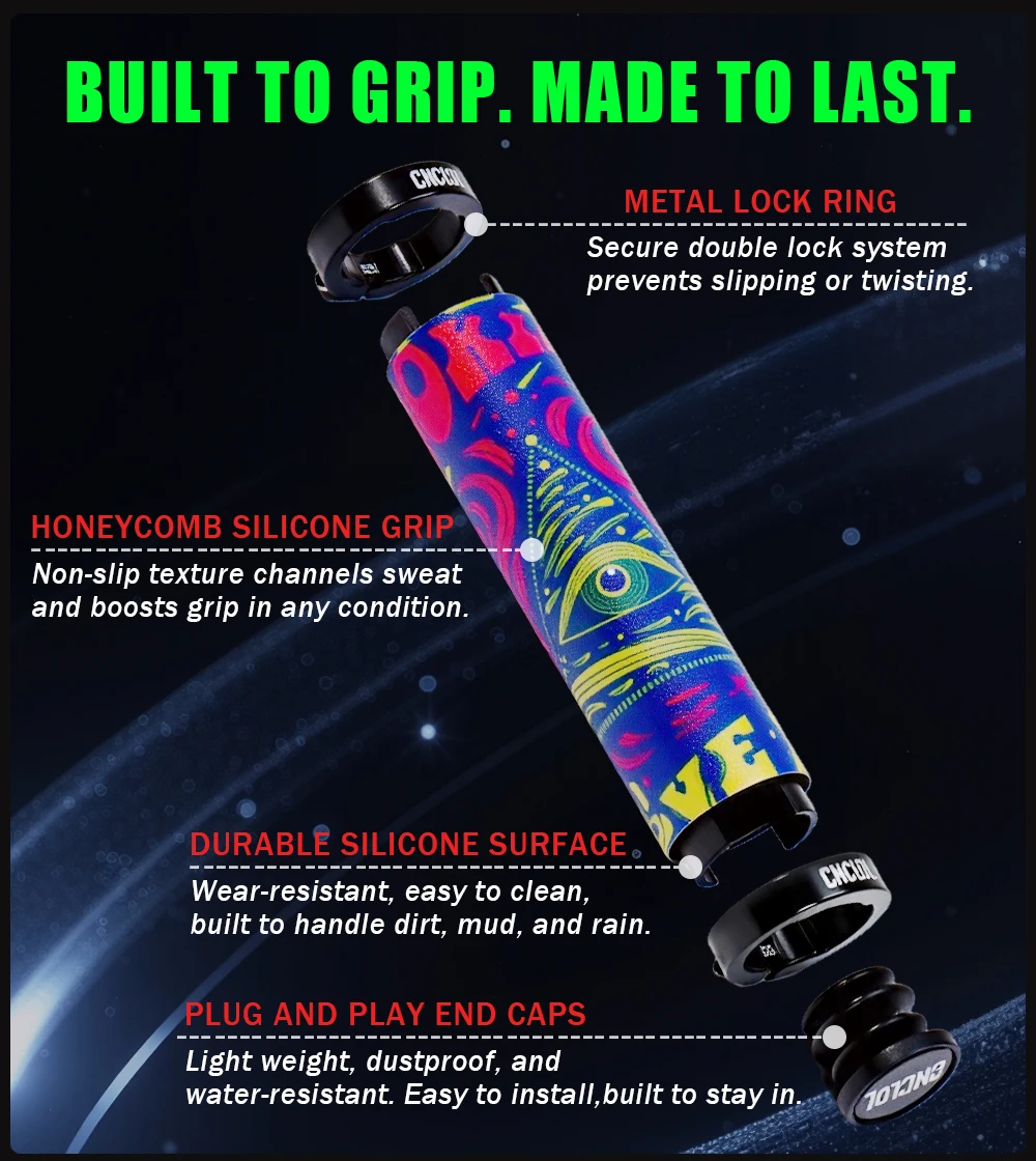 CNC Fahrrad Zubehör Fahrrad Griffe Gel MTB Lenker Grip Silikon Lock Auf Griff Bar Griffe 22,2mm Radfahren Teil – Detail 6