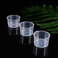 100pcs 10ml Disposable Measuring Cups Transparent Easuring Cups Thickened Clear Plastic Liquid Volumetric Measurement Cups