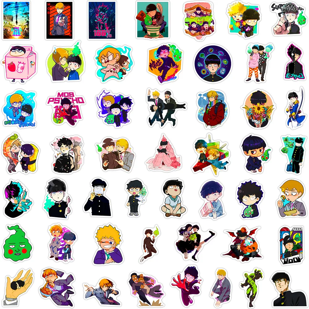 10/30/50PCS Mob Psycho 100 Anime Stickers Cartoon Decoration Suitcase Scrapbooking Laptop Phone Stationery Kid Toy Sticker Gift