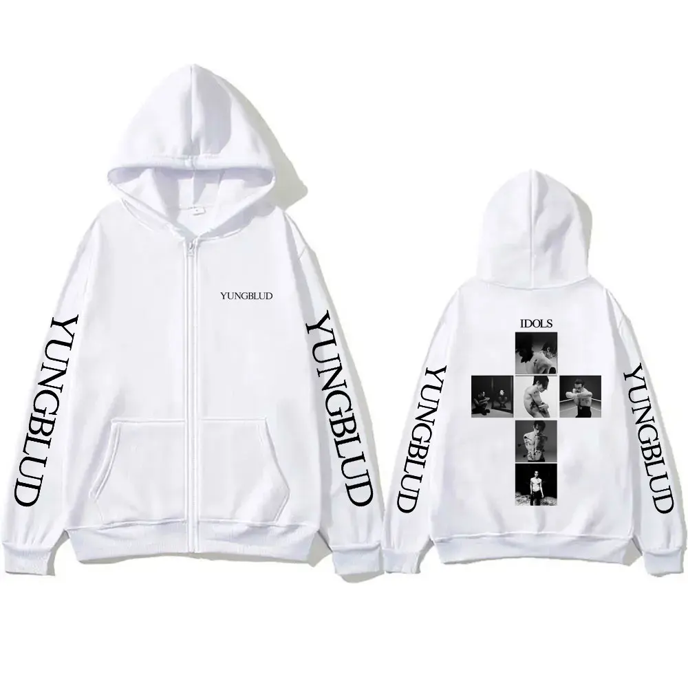 

Yungblud IDOLS Tour Album 2025 Merch Zipper Hoodie Men Clothing Hip Hop Zip Up Jacket Male Casual Cotton Cozy Oversized Hoodies