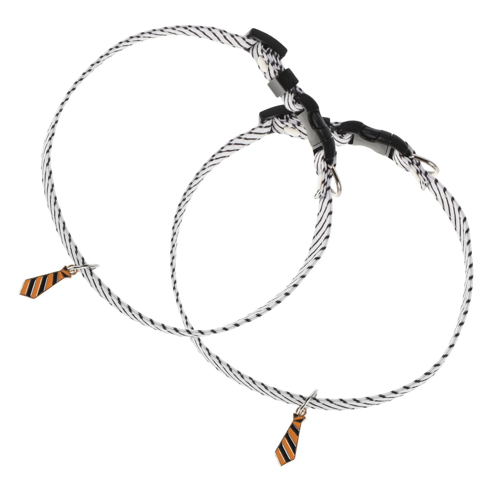 

2pcs Pet Necktie Collar Adjustable 25-35Cm Soft Polyester Dog Cat Collar For Puppies Kittens Walking Training Wedding Allday