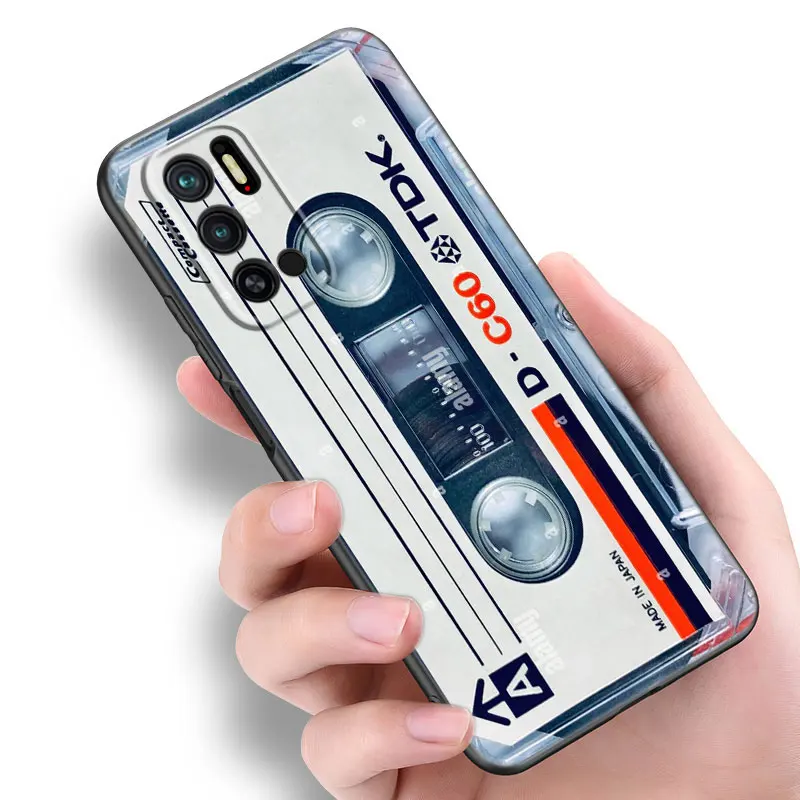 Vintage Cassette tape retro style Black Silicone Phone Case For Xiaomi Redmi Note 9 10 11 11S 11T 12 13 Pro 5G Plus 9S 10S 12S image 4