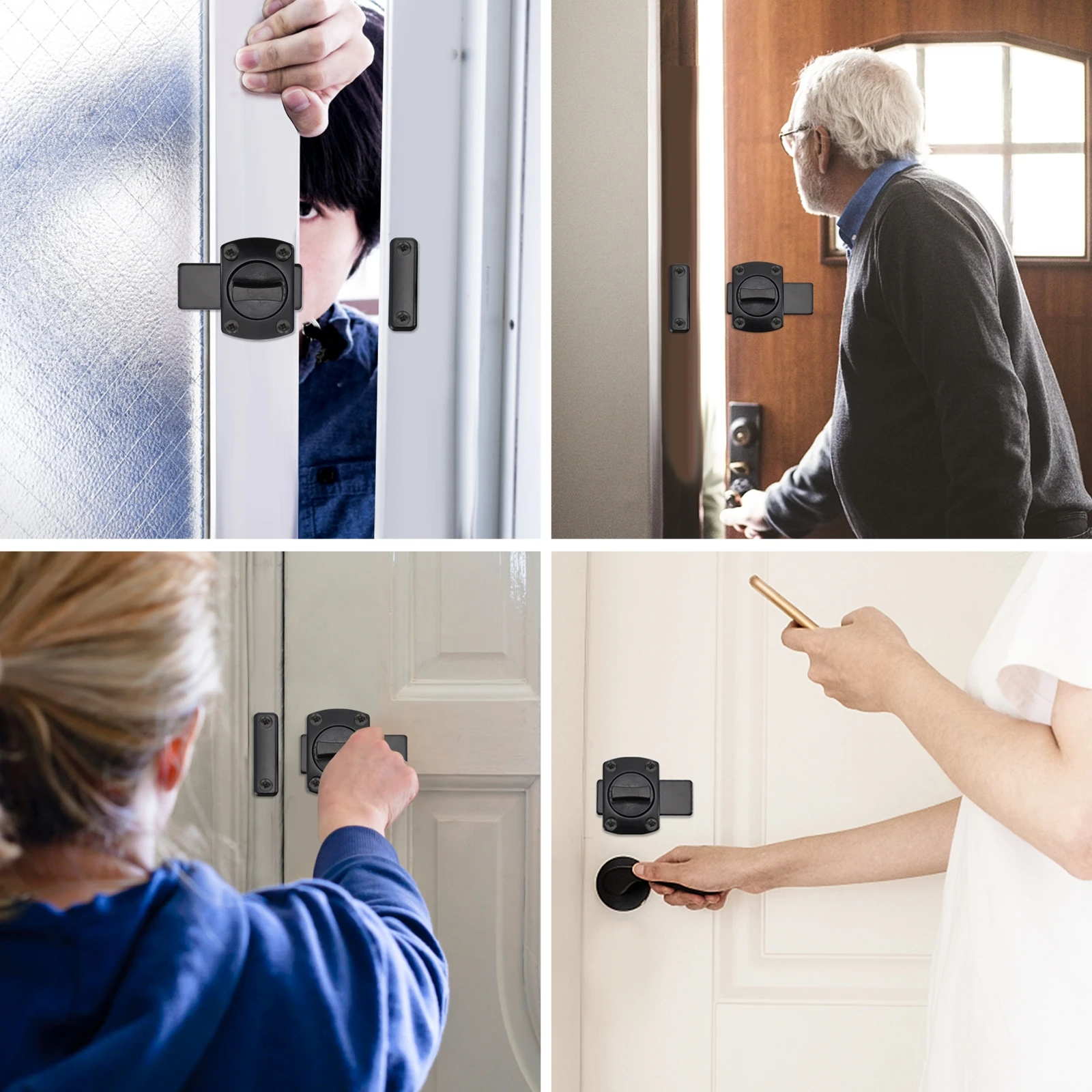 

1Pcs Heavy Duty Door Design Simple Installation Home Accessory Security Lock Door Bolts Latch Gate Safety Lock