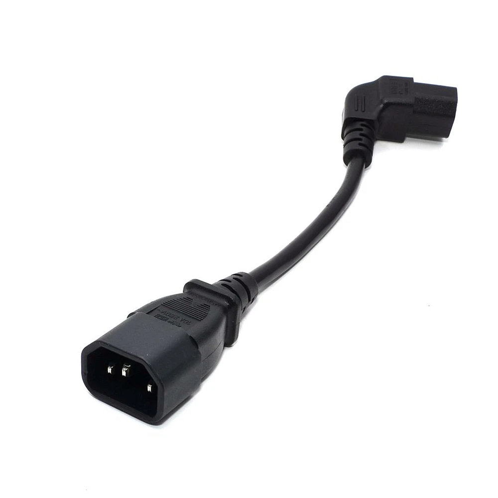 IEC 320 C13 Female to C14 Male PDU Angle Power Cables,IEC C13 angle adapter,Power cord angle adapter C13-C14 Conversion plug 10A