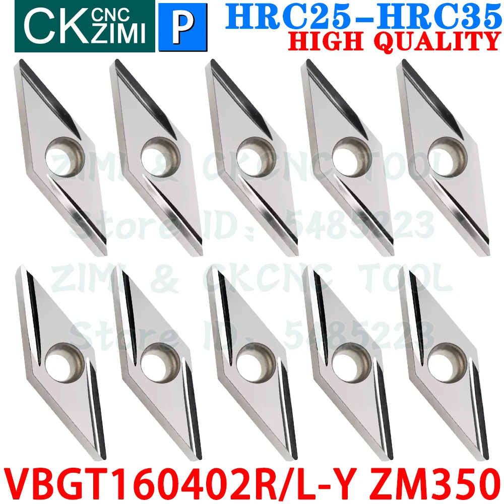 VBGT160402R-Y ZM350 VBGT160402L-Y ZM350 Металлокерамические вставки Инструменты для наружных токарных пластин VBGT 1103 VBGT1103 R-Y L-Y ЧПУ отделка токарный станок по металлу Режущие инструменты Для стали
