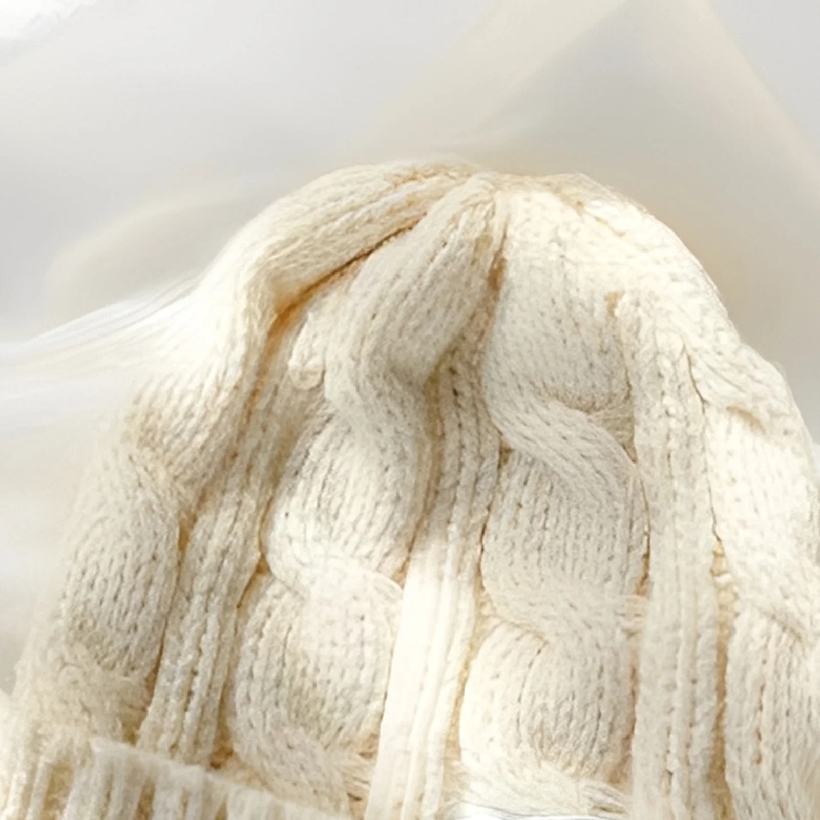 Women's Knit Beanie Hat with Ear Coverage Chunky Yarn Winter Warm Thick Crochet Cap for Cold Weather Outdoor view 4