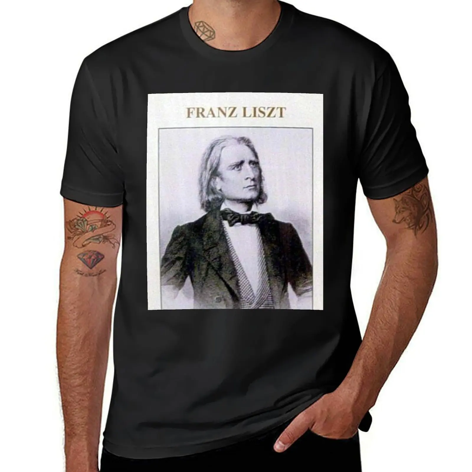 

Franz Liszt, Liszt, Composer, Romantic, Piano, Portrait T-Shirt sublime boys whites Blouse cute tops black t-shirts for men