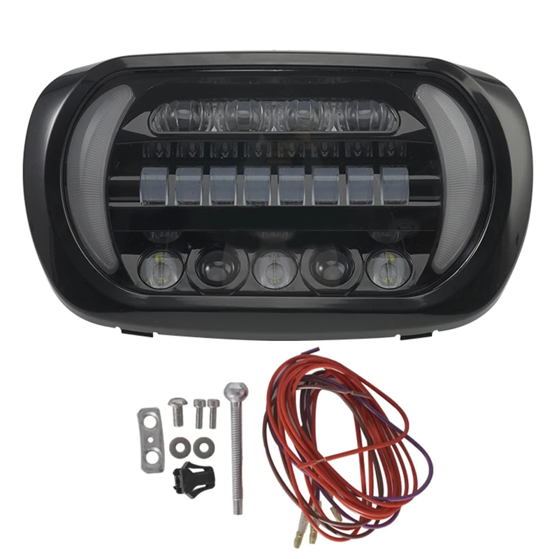 Motorcycle Aggresive All in one LED Headlight for Harley Davidson Road Glide 1996-2013