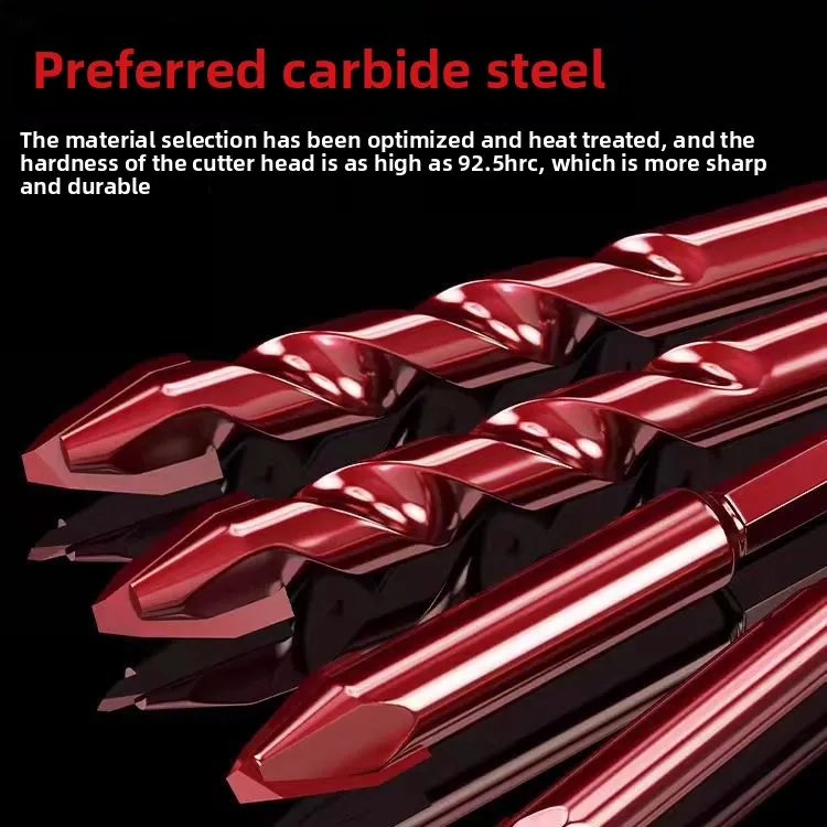 Multi functional tilt head eccentric drill, ultra hard ceramic stone glass dry drilling bit, hexagonal handle king drill