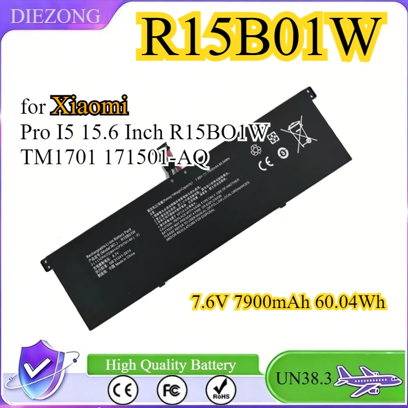 

R15B01W New Laptop Battery for Xiaomi Pro I5 15.6 Inch R15BO1W TM1701 171501-AQ 7.6V 7900mAh /6900mAh