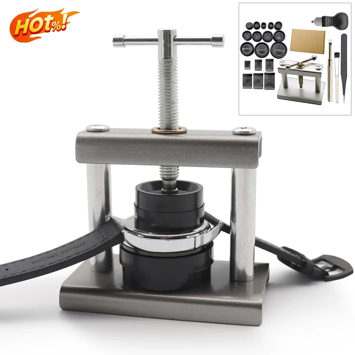 13pcs/18pcs/19pcs/23pcs set Professional Watch Press Set Watch Back Case Closing Tool & Fitting Die Watch Repairing Tool Die Kit