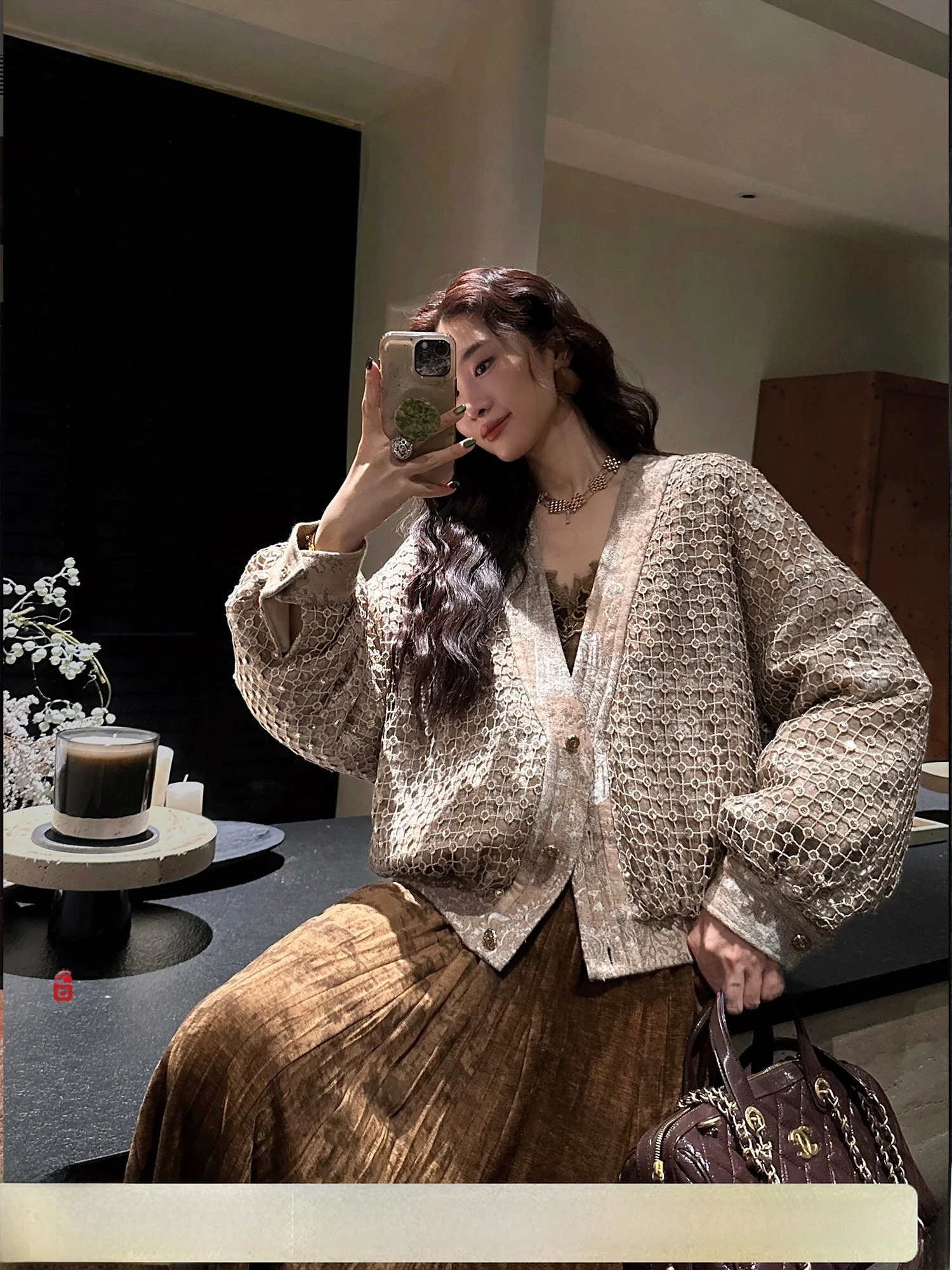 

Зимняя куртка Sanji Bla Flower New Chinese Sle с вышивкой, на гусином пуху, 90% белый гусиный пух, теплая, из флиса