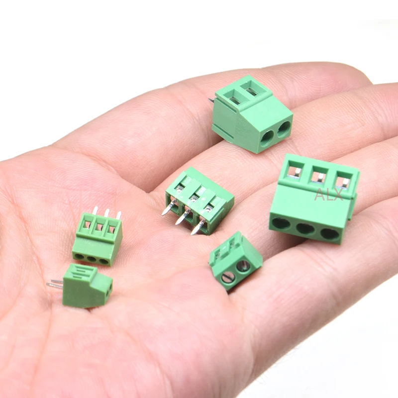10Pcs KF120/KF128 2.54mm/3.5mm/3.81mm/5.0mm/5.08mm Pitch 2p/3p Straight Pin Pcb Screw Terminal Block Connector 2/3/4/5/6/8/10Pin view 4