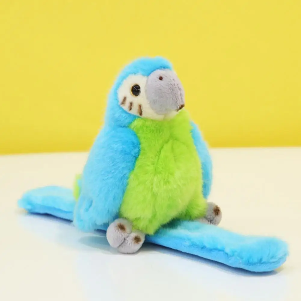 Easy Wrap Slap Bracelet Colorful Parrot Swan Plush Toy Accessories for Fun Party Decorations Stuffed Dolls with Tags Patches