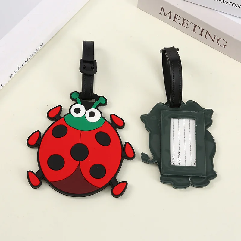 Creative Cute Cartoon Animal Silicone Luggage Tags Anti-Loss Suitcase Tag Hanging Small Pendant Travel Accessories