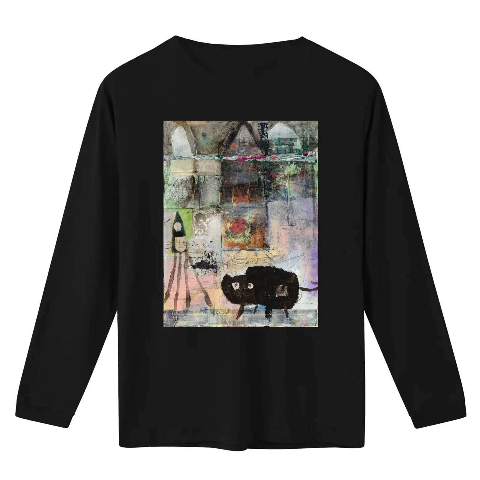 The Cat Lady in her Studio T-Shirt Summer Casual Cotton Tee Oversized Streetwear Tops Vintage Graphic Print Unisex Men Women
