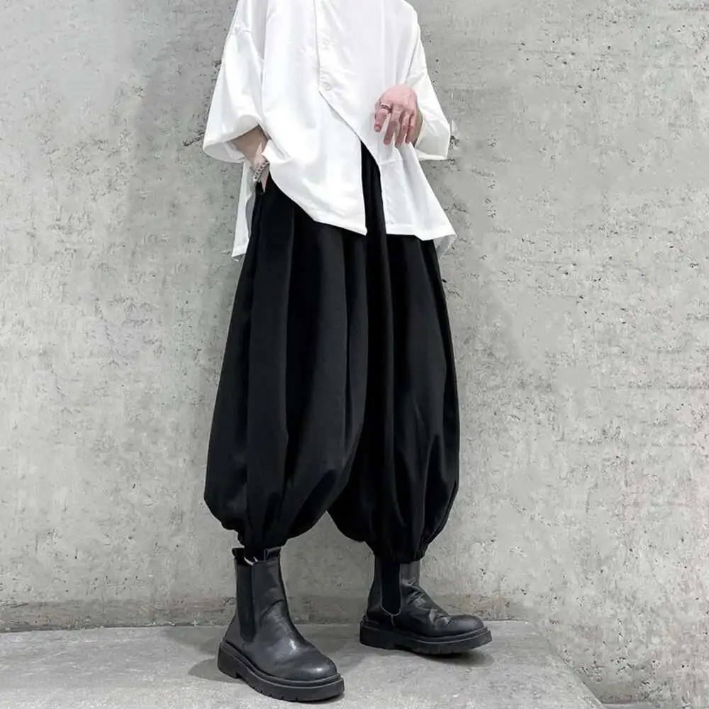 Men's New Pants Ual New Mens Dark Bloomers Genderless Style 2025 Personality Loose Streetwear Eight-Point Harem Pants Unisex