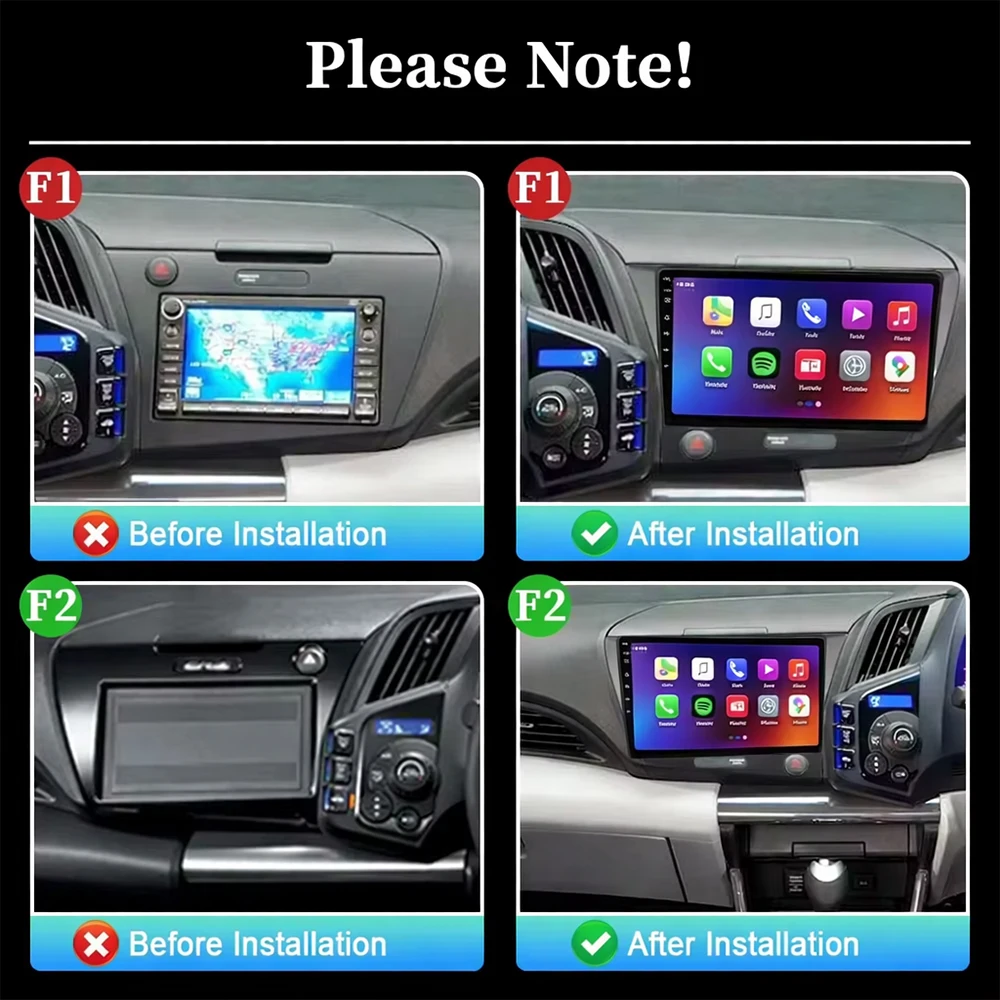 Android 16 2K Incell Screen Multimedia For Honda CR-Z 1 CRZ LHD RHD 2010 - 2016 Stereo Head Unit GPS Navigation High-performance