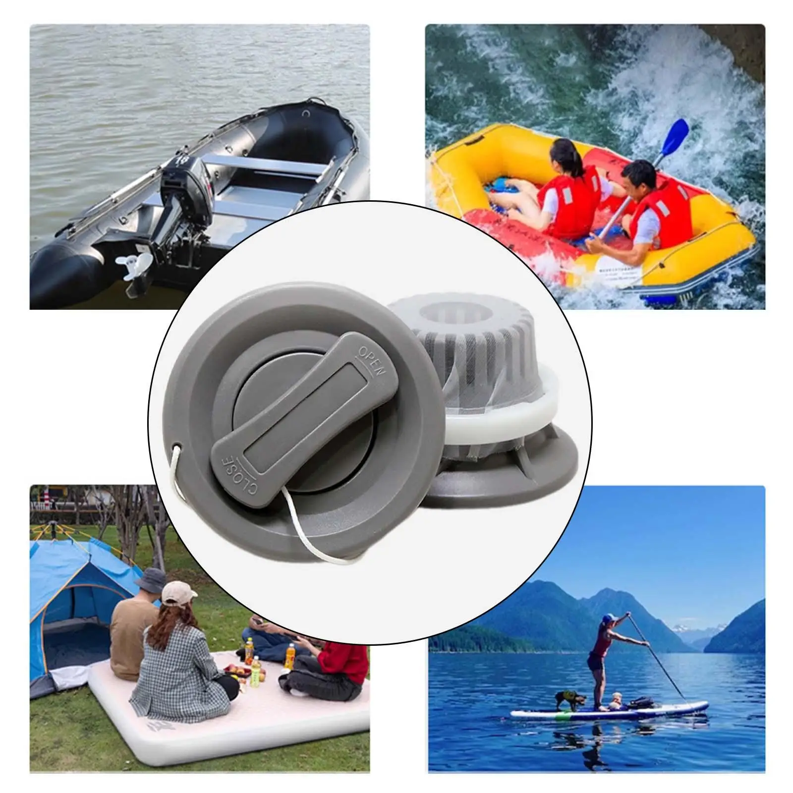 Inflatable Boat Air Valve Replacement Exhaust Valve Inflatable Valve for Rafting Boat Paddle Board Kayak Air Mattress Dinghy