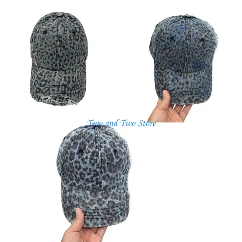 HX6F Lightweight Leopard Pattern Baseball Cap Adjustable 56 60cm Head Circumference Great For Gifts And Use
