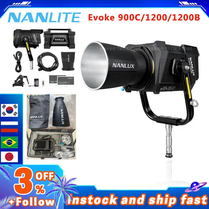 Nanlite Evoke 900C 1200B 1200 RGB Video Light 1800K-20000K Waterproof Photography Micro Film Shooting Wireless Video Light