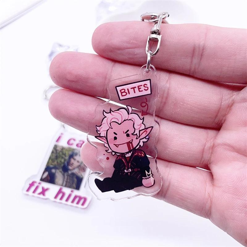 Popular Game Astarion Bulders I Can Fix Him Key Chain Keychains Ring for Accessories Bag Gate Pendant Keyring Jewelry Fans Gifts