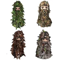 3D Camouflage Balaclava Full Face Mask Wargame Ghillie Suits Accessories Fishing Hunting Gear Hood Hat CS Tactical Airsoft Cap