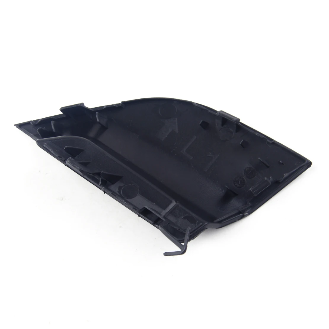 DWCX دائم أسود البلاستيك سيارة الجبهة اليسرى الوفير سحب هوك غطاء العين غطاء صالح لتويوتا RAV4 الاتحاد الأوروبي 2016 2017 2018 #4