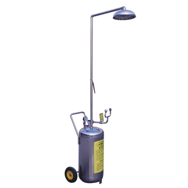 Tragbares Notfall-Augenspülgerät aus Edelstahl 304, Duschsicherheitsgerät, Obermaterial aus Segeltuch