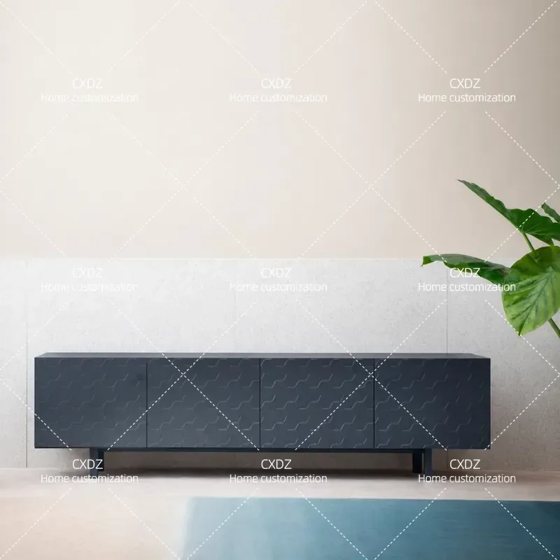 Blue TV Cabinet Light Luxury Living Room Audio Visual Cabinet Creative Personalized Modern Simple Combination Customization