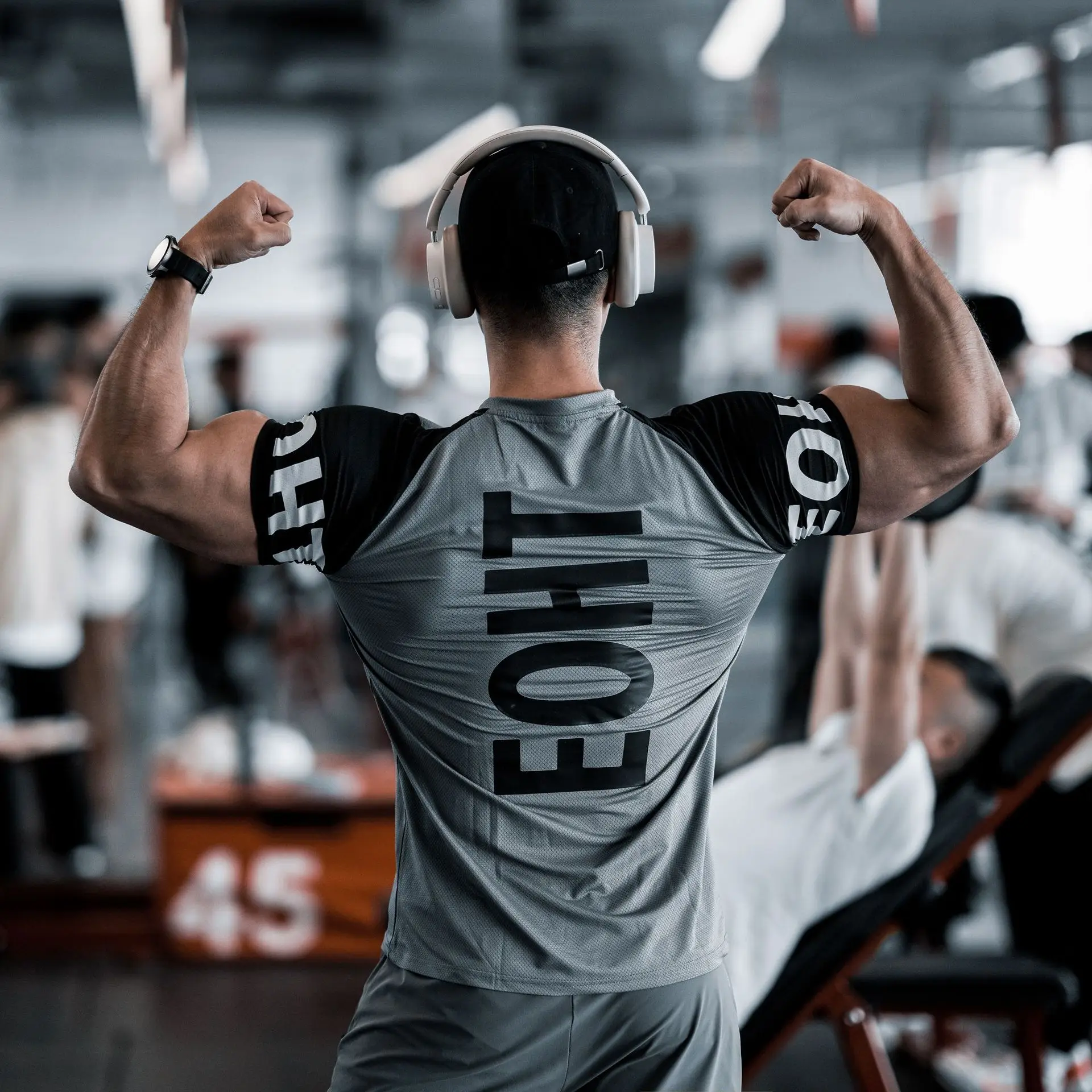 Men Casual Printing Short Sleeve Quick Drying Running T-Shirt Elasticity Bodybuilding Clothes Fitness Gym T Shirt Size M-XXXL