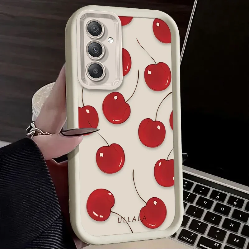 Lovely Cherry Fruits Case for Samsung Galaxy A35 A55 A15 A25 A16 A06 A05 A05S A24 A13 A23 A12 A22 A32 A52 A71 A51 4G Back Cover