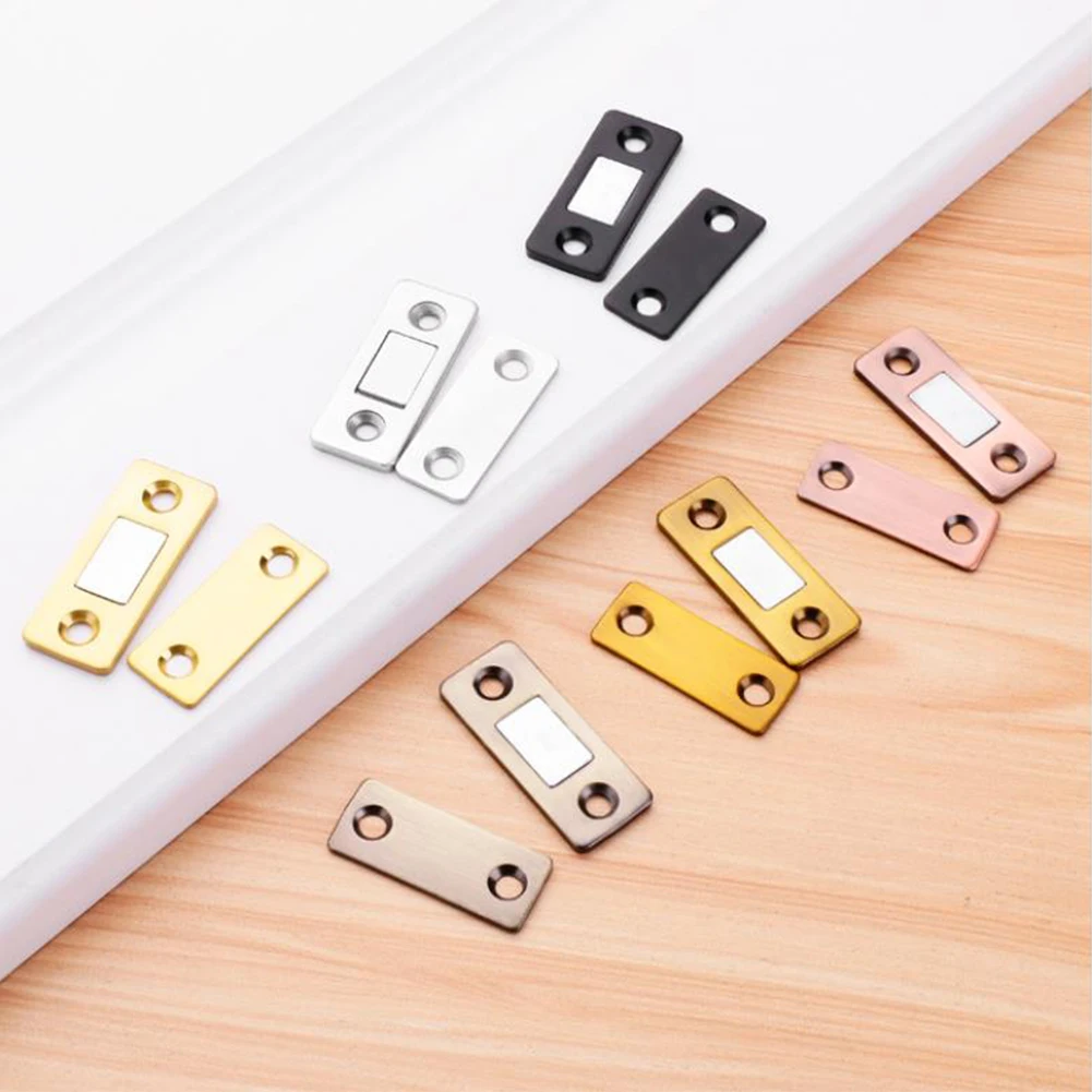 Cabinet Door Magnetic Catch,Self-Adhesive Or Screw-On For Sliding & Bifold Doors Ultra-Thin Magnetic Cabinet Catch For Drawers