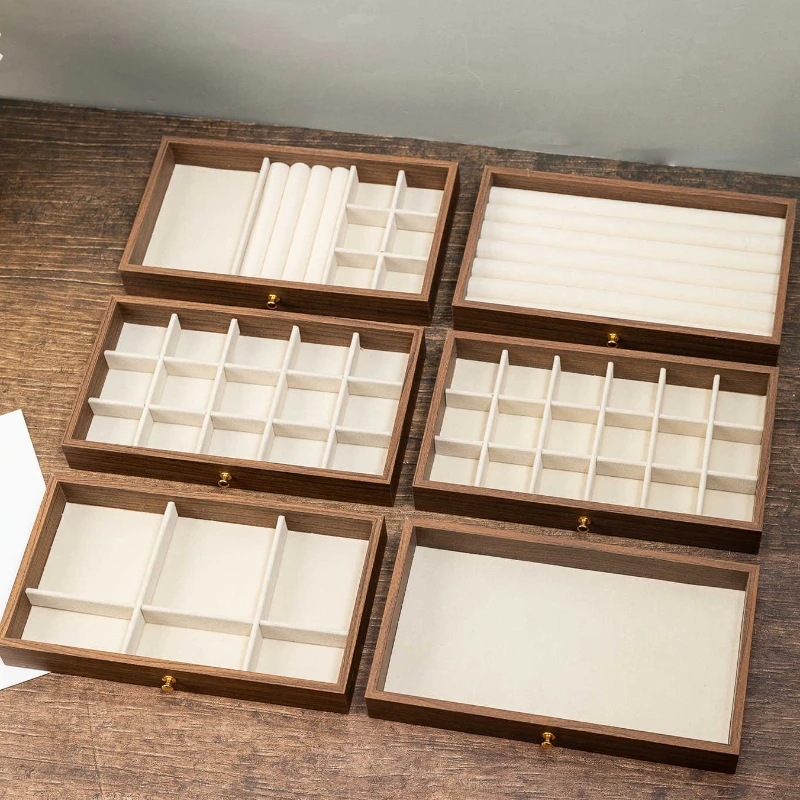 

3-layer Pull-out Jewelry Storage Boxes with Drawers Free Assembly Earrings Rings Necklaces and Bracelets Storage Box