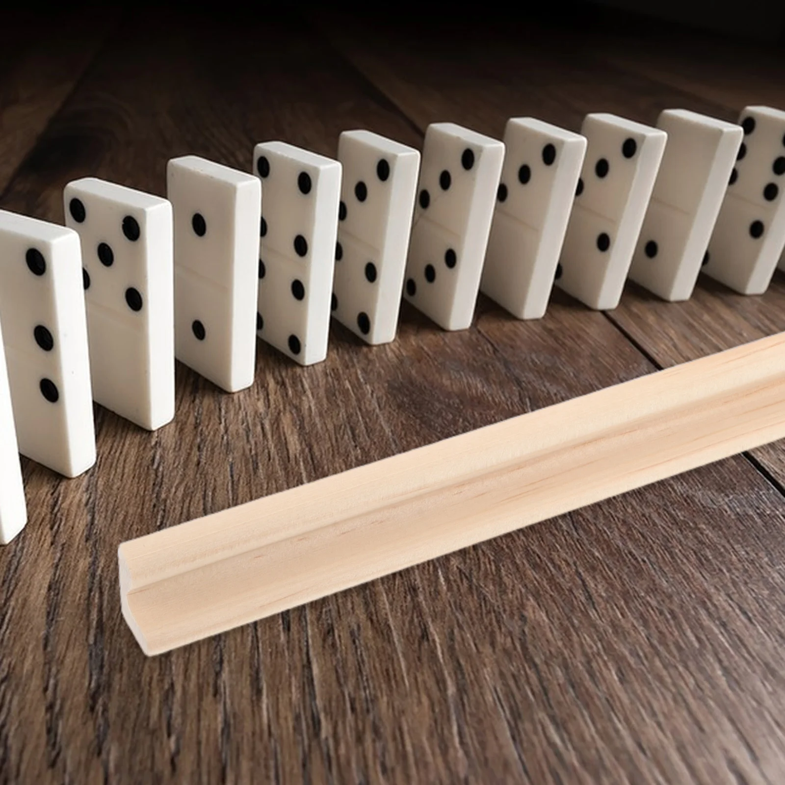 4 szt. Podstawki do Domino Meksykański Pociąg Mini Gry Planszowe Stojaki Uchwyty Drewniane Mahjong