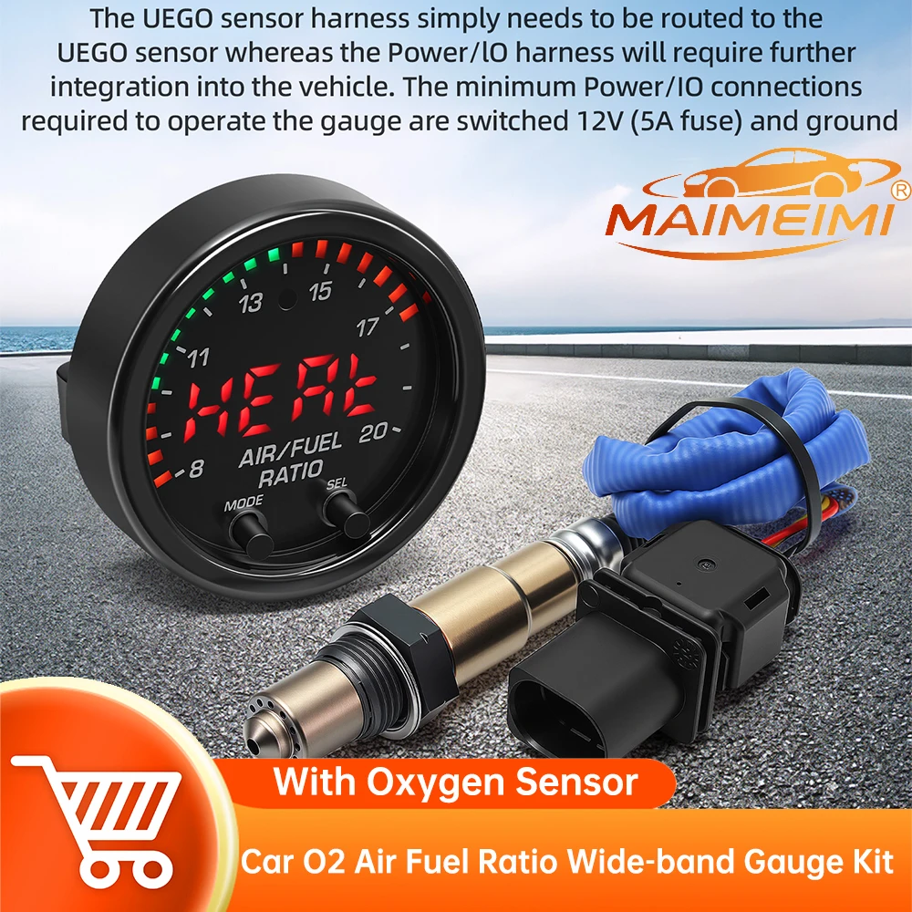 O2 Air Fuel Ratio Lambda Gauge Kit New X-Series AFR Wideband Display Meter  for Car Oxygen Sensor OEM 30-0300