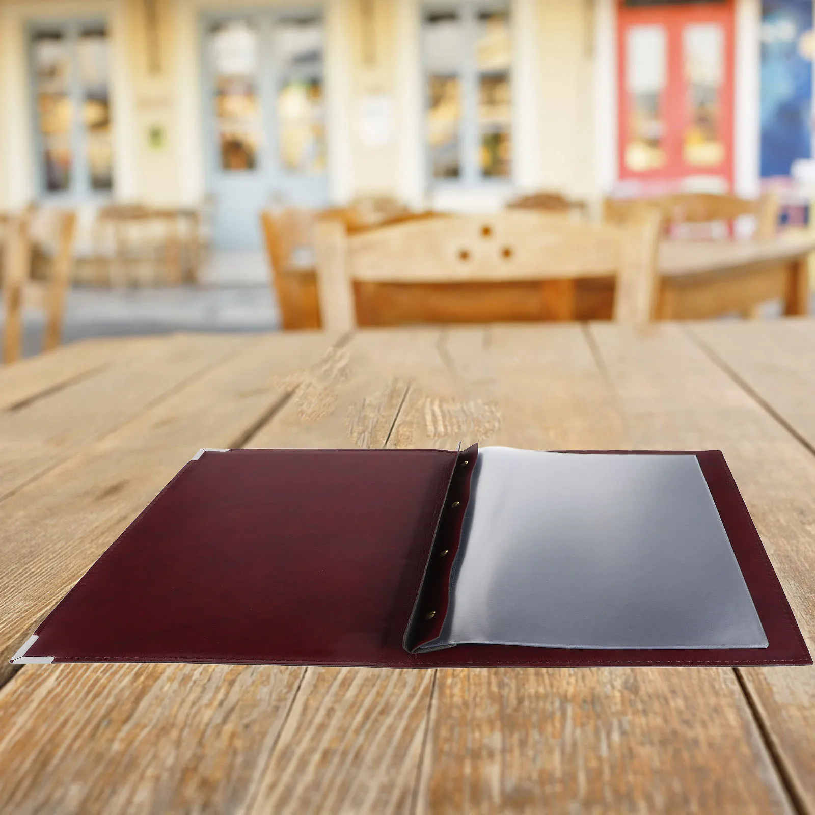 Cartella menu trasparente trasparente da 8 pagine Copertura menu sostituibile per ristoranti Organizzatore di esperienza da pranzo di classe