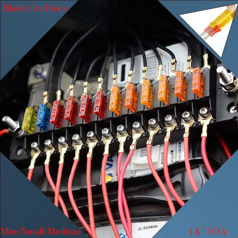 

Small, medium, and large mini plug fuses 1A~50A provide safe and fast response, effectively protecting circuit operation