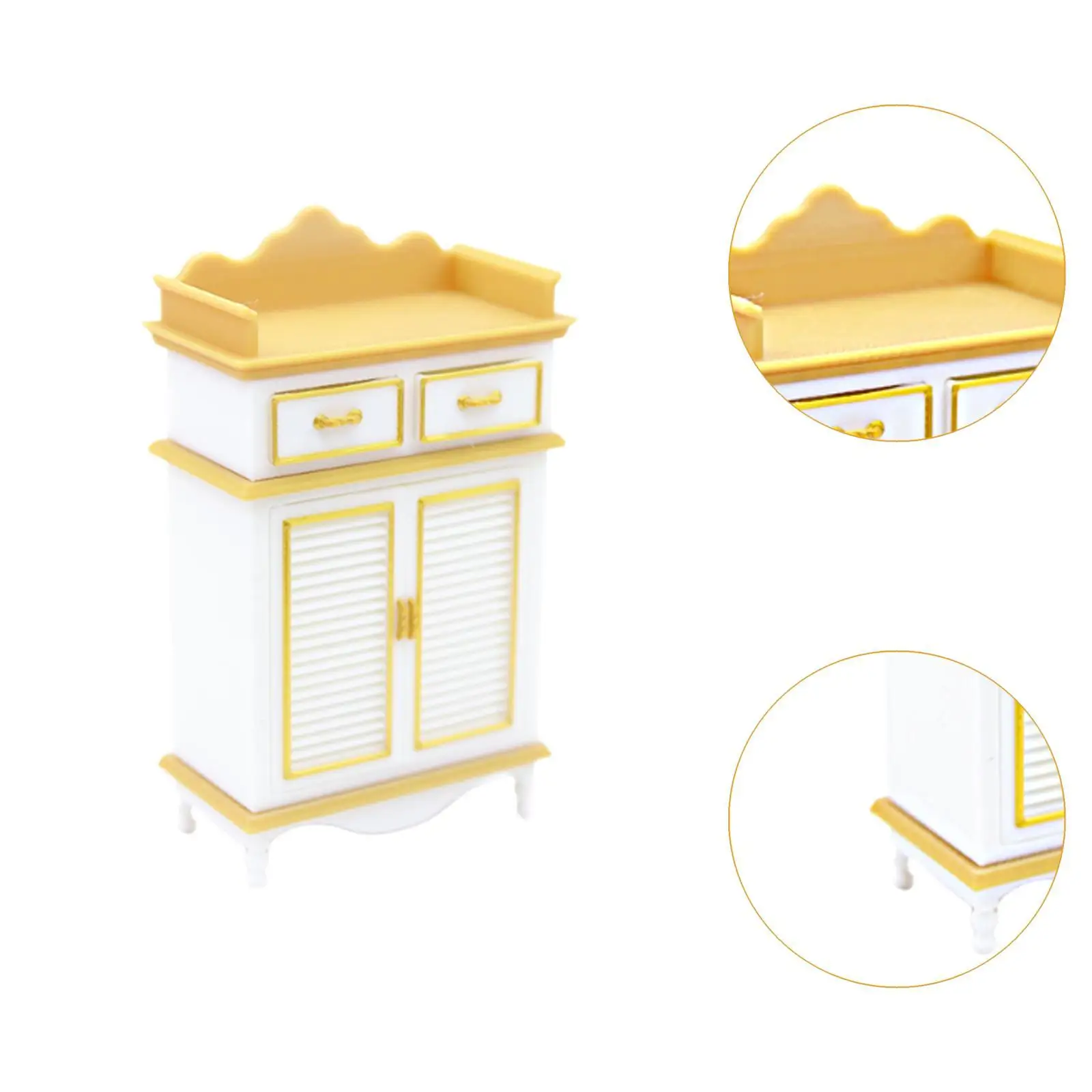 ตู้จิ๋วสำหรับบ้านตุ๊กตา ขนาด 1/12 แข็งแรง ทนทาน น้ำหนักเบา เฟอร์นิเจอร์จิ๋ว อุปกรณ์ประกอบฉากถ่ายภาพ ของตกแต่ง ของใช้สำหรับบ้านตุ๊กตา