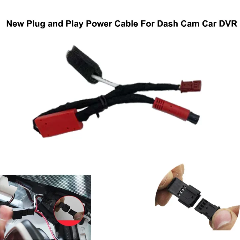 Kabel zasilający Plug and Play łatwy montaż dla wideorejestrator samochodowy kamera na deskę rozdzielczą dla BMW dla Audi dla VW dla Benz dla Land Rover dla Toyota dla Volvo